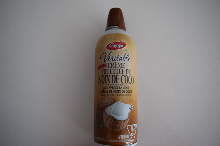 Crème fouettée de noix de coco